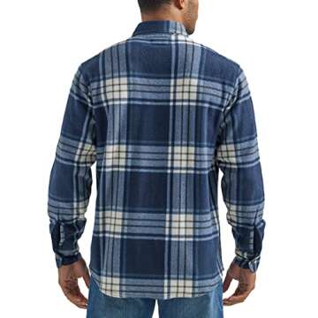 Wrangler Authentics Men's Long Sleeve Heavyweight Fleece Shirt Total Eclipse 3X-Large