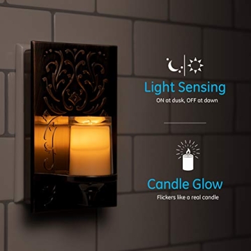 Elegant GE Decorative Night Light in Bronze Finish