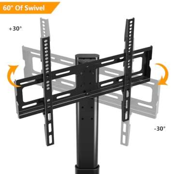 5Rcom Height Adjustable TV Stand with Swivel Mount