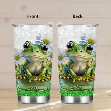 Inspirational Gifts for Women Tumbler, Positive Frog Gifts, Frog Stuff for Women Girls Sister Birthd...