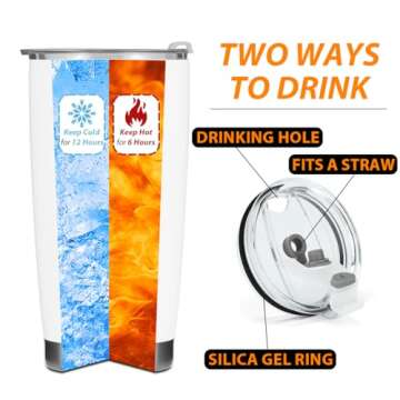 Inspirational Gifts for Women Tumbler, Positive Frog Gifts, Frog Stuff for Women Girls Sister Birthday Christmas, Coffee Mug Stainless Steel Vacuum Insulated Double Wall Travel Cup with Lid, 20oz