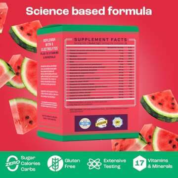 KEY NUTRIENTS Electrolytes Powder Packets - Watermelon Flavor