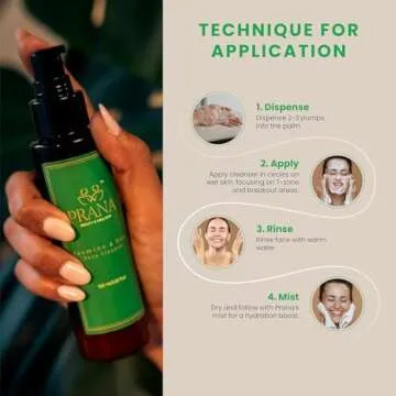 PRANA Rose & Jasmine Facial Cleaner - Natural Facewash with Oils