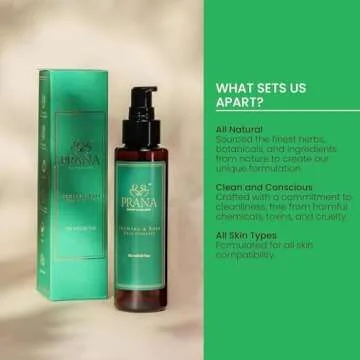 PRANA Rose & Jasmine Facial Cleaner - Natural Facewash with Oils