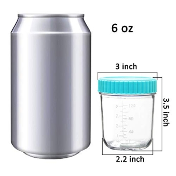 Youngever Baby Food Glass Containers with Coastal Lids