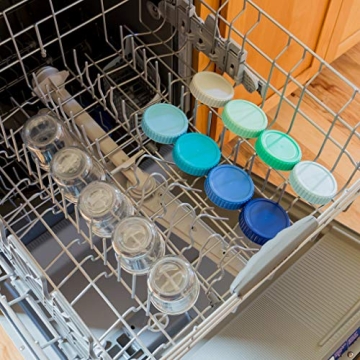 Youngever Baby Food Glass Containers with Coastal Lids