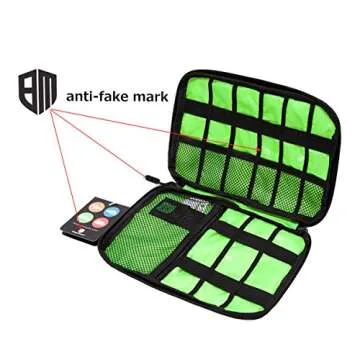 BAGSMART Electronic Organizer Travel Cable Organizer Portable Electronics Accessories Bag for Cords, USB, Black