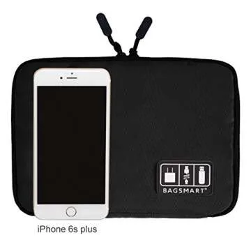 BAGSMART Electronic Organizer Travel Cable Organizer Portable Electronics Accessories Bag for Cords, USB, Black