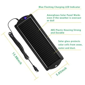Sunway Solar Car Battery Charger for Vehicle Maintenance