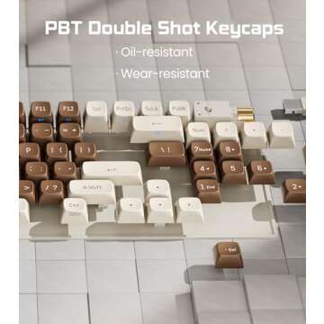 ROYALAXE R100 Wireless Mechanical Keyboard, Tri-Mode BT5.0/2.4GHz/USB-C Hot Swappable Custom Keyboard, Gateron G Pro 3.0 Yellow Switch, RGB Light Gaming Keyboard for Windows & Mac, PBT Keycaps