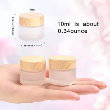 Leakproof Small Glass Cosmetic Jars - 10ML, 8 Pack