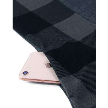 Lotusmile Pullover Hoodies with Pockets, Tunic Sweatshirts for Leggings for Women Funnel Neck Color Block Shirts Fall Blouses Winter Plaid Tunics Sweater Lightweight Hooded Tops Casual Pocket Hoodie