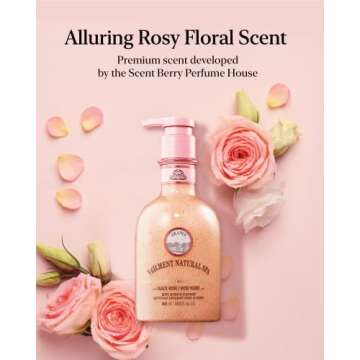 VEILMENT Black Rose Body Wash & Scrub Exfoliating Salt Scrub