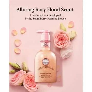 VEILMENT Black Rose Body Wash & Scrub Exfoliating Salt Scrub