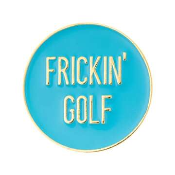 Stylish Birdie Girl Golf Blue and Gold Women's Marker with Clip