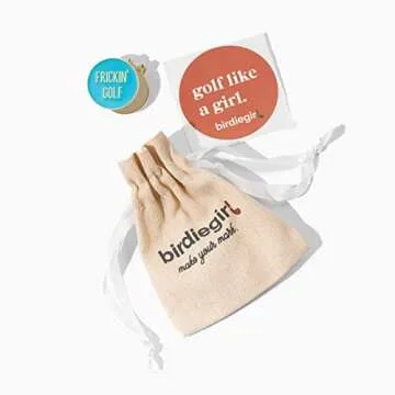 Stylish Birdie Girl Golf Blue and Gold Women's Marker with Clip