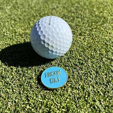 Stylish Birdie Girl Golf Blue and Gold Women's Marker with Clip