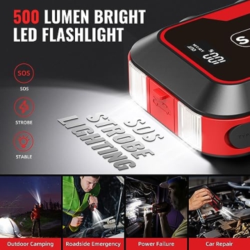 S ZEVZO ET03 Jump Starter 2500A for Gas & Diesel Engines