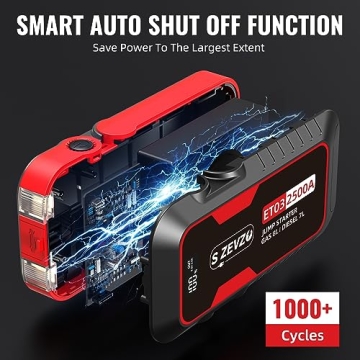 S ZEVZO ET03 Jump Starter 2500A for Gas & Diesel Engines