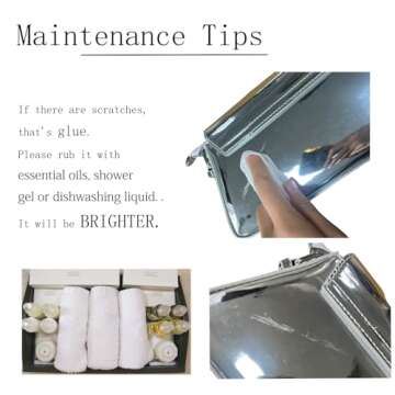 Elegant WELLATENT Silver Evening Clutch Bag for Parties