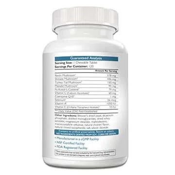 Nutrition Strength Immune Support for Dogs Plus Antioxidant, Reishi, Shiitake, Maitake, Turkey Tail ...