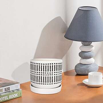 Docrin Ceramic Planters for Indoor Plants - Set of 2