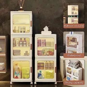 PtaTt Stackable Storage Drawers on Wheels for Easy Organizing