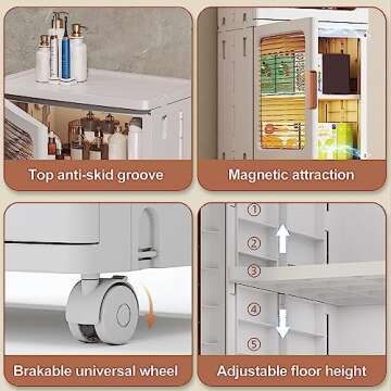 PtaTt Stackable Storage Drawers on Wheels for Easy Organizing
