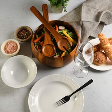 Acacia Wood Salad Bowl Set - 3 Pieces