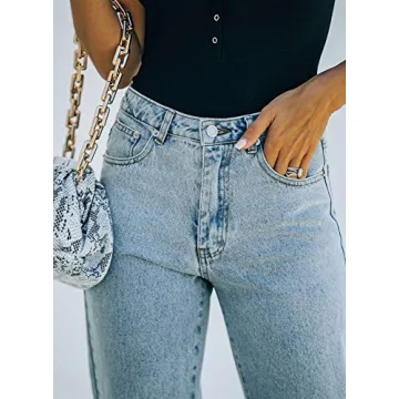 Asvivid Womens Flare Jeans - Stylish Casual Comfort