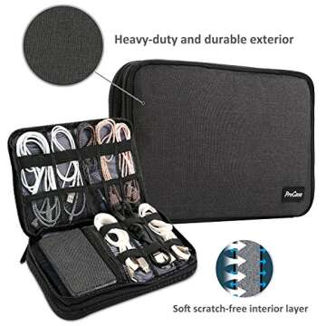 ProCase Travel Gadget Organizer for Tech Accessories