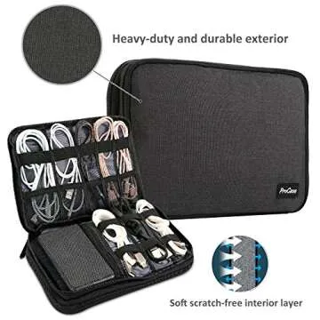 ProCase Travel Gadget Organizer for Tech Accessories