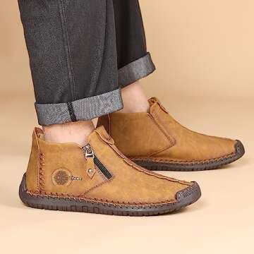 Govicta Men's Comfortable Casual Leather Loafers