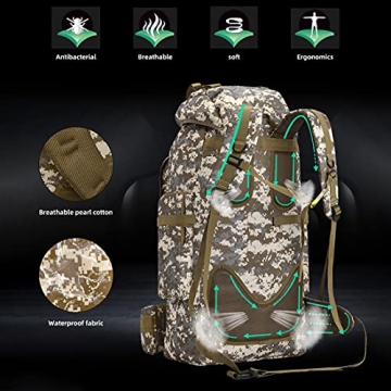 King'sGuard 100L Military Hiking Backpack - Versatile & Durable