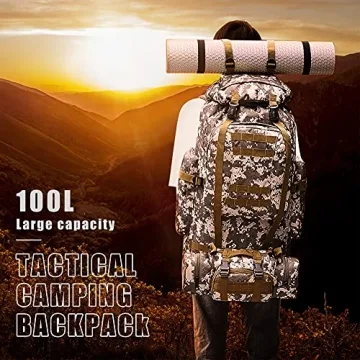 King'sGuard 100L Military Hiking Backpack - Versatile & Durable