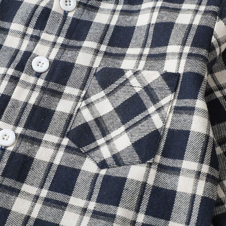 Plaid Hoodie and Pants Set for Baby Boys