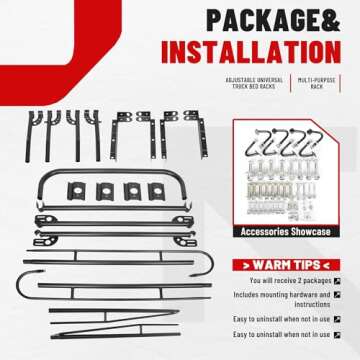 ECOTRIC Adjustable Truck Bed Rack for Heavy Loads