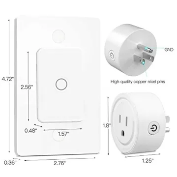 LoraTap Mini Remote Control Outlet Plug Adapter 656ft Range