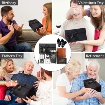 Birthday Gifts for Men,Man Gifts Basket Ideas Set for Him,Men's Birthday Gift Box Presents for Dad, Husband, Brother, Son, Boyfriend, Friend, Male, Coworker Retirement Gifts Christmas Gift Box for Men