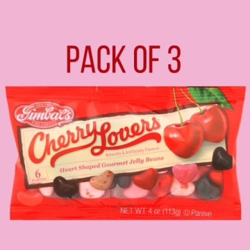 Cherry Lovers Jelly Beans - Heart-Shaped Chewy Treats