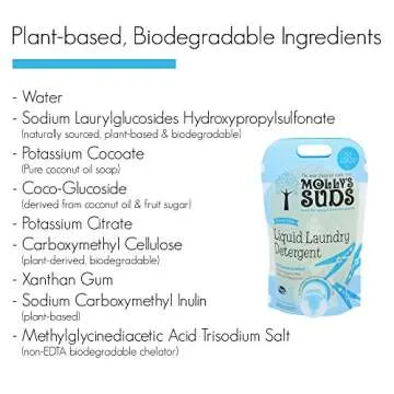 Molly's Suds Natural Free & Clear Hypoallergenic Liquid Laundry Detergent, Unscented - 50 loads