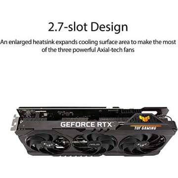 ASUS TUF Gaming NVIDIA GeForce RTX 3070 OC Edition Graphics Card- PCIe 4.0, 8GB GDDR6, HDMI 2.1, Dis...