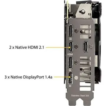 ASUS TUF Gaming NVIDIA GeForce RTX 3070 OC Edition Graphics Card- PCIe 4.0, 8GB GDDR6, HDMI 2.1, DisplayPort 1.4a, Dual Ball Fan Bearings