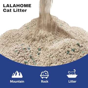 LALAHOME Clumping Cat Litter, Premium Bentonite Cat Litter Sodium-Based, Dust-Free, Strong Durability, Odor Control, Natural Mineral Formula Cat Litter for RealScooper - 15 lb. Box