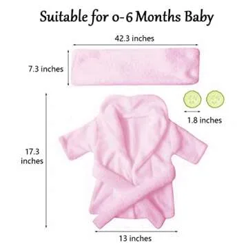 M&G House Newborn Photography Props Bathrobe Outfits Baby Photoshoot Props Baby Robe Girl Baby Photo Prop Outfit Robe Newborn Costume Baby Robes 0-6 Months(Pink)