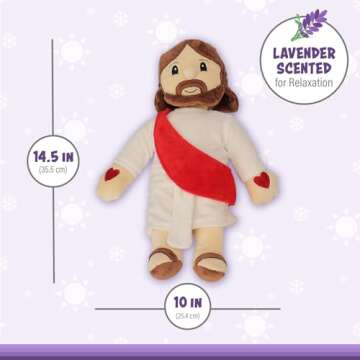 1i4 Group Warm Pals Jesus - Cozy Lavender Plush Toy
