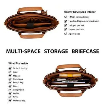 ECOSUSI Convertible Tote Bag for Women - Vegan Luxury