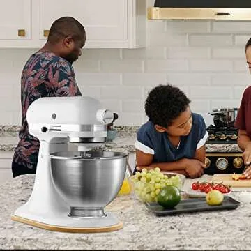 Sun3drucker Compatible with Kitchen aid 4.5-5 Qt Bamboo Mixer Slider - Appliance Slider for Tilt Head Kitchen aid Stand Mixer, Kitchen Countertop Storage Mover Sliding Tray for Kitchen aid 4.5-5 Qt