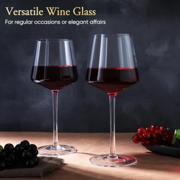 JYB&XY Hand Blown Wine Glasses Set - Perfect Gift