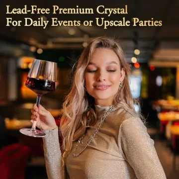 JYB&XY Hand Blown Wine Glasses Set - Perfect Gift